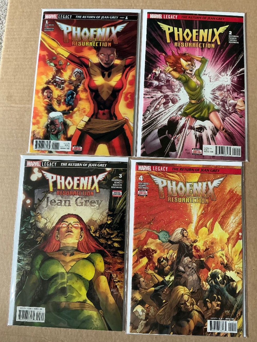 Marvel Phoenix Resurrection The Return Of Jean Grey Comic Lot #1 2 3 4
